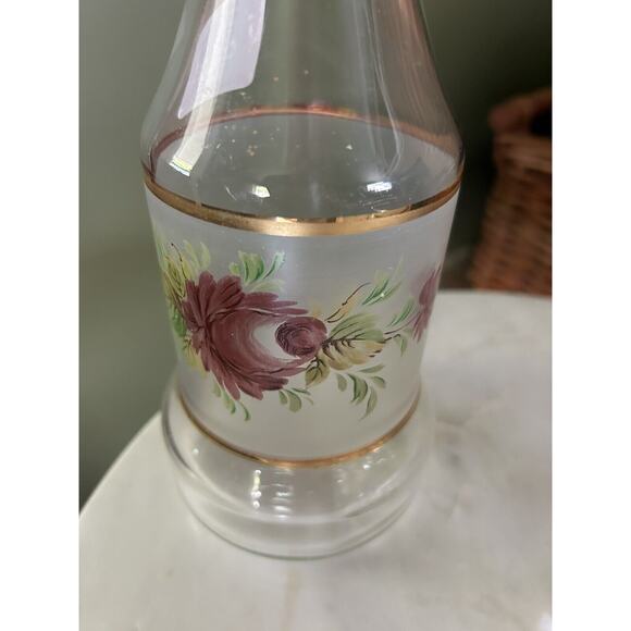 Hand Painted Decanter And 4 Glasses - Picture 3 of 8